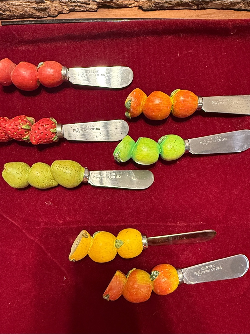 Cheese spreader Fruit Handle Spreading Knife - Green/Yellow/Red - Apple strawber